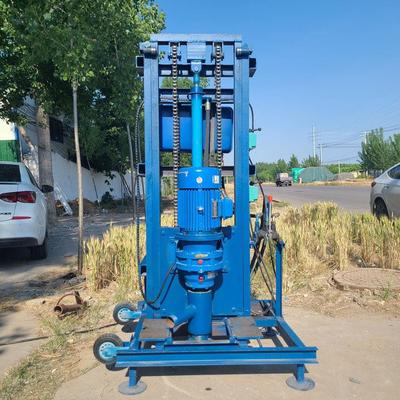 家用吃水半液压打井机 农村浇地电动液压钻井机 伸缩滑架自动打井