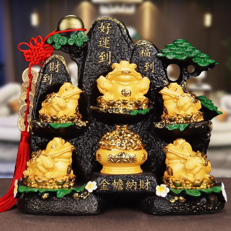 招财金蟾摆件三足蟾蜍客厅电视酒柜公司办公室桌装饰乔迁开业礼品