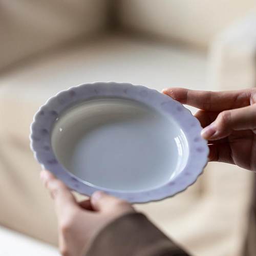 手绘陶瓷壶承托盘茶壶盖碗泡茶碗茶托干泡台点心茶点果盘茶道配件