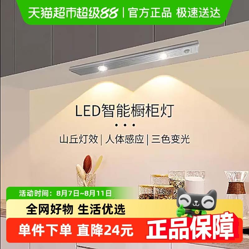 顺丰包邮led智能橱柜灯带人体感应无线自粘充电式衣柜鞋灯条
