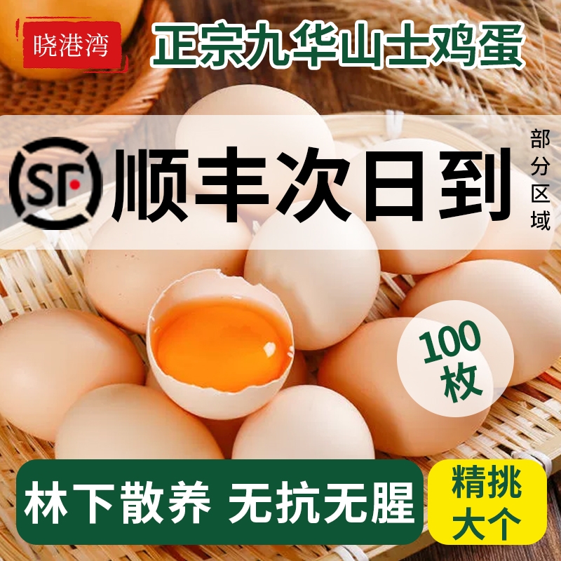 晓港湾皖南九华山散养土鸡蛋60枚