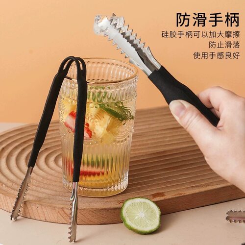 坚固耐用不锈钢冰夹酒吧商店
