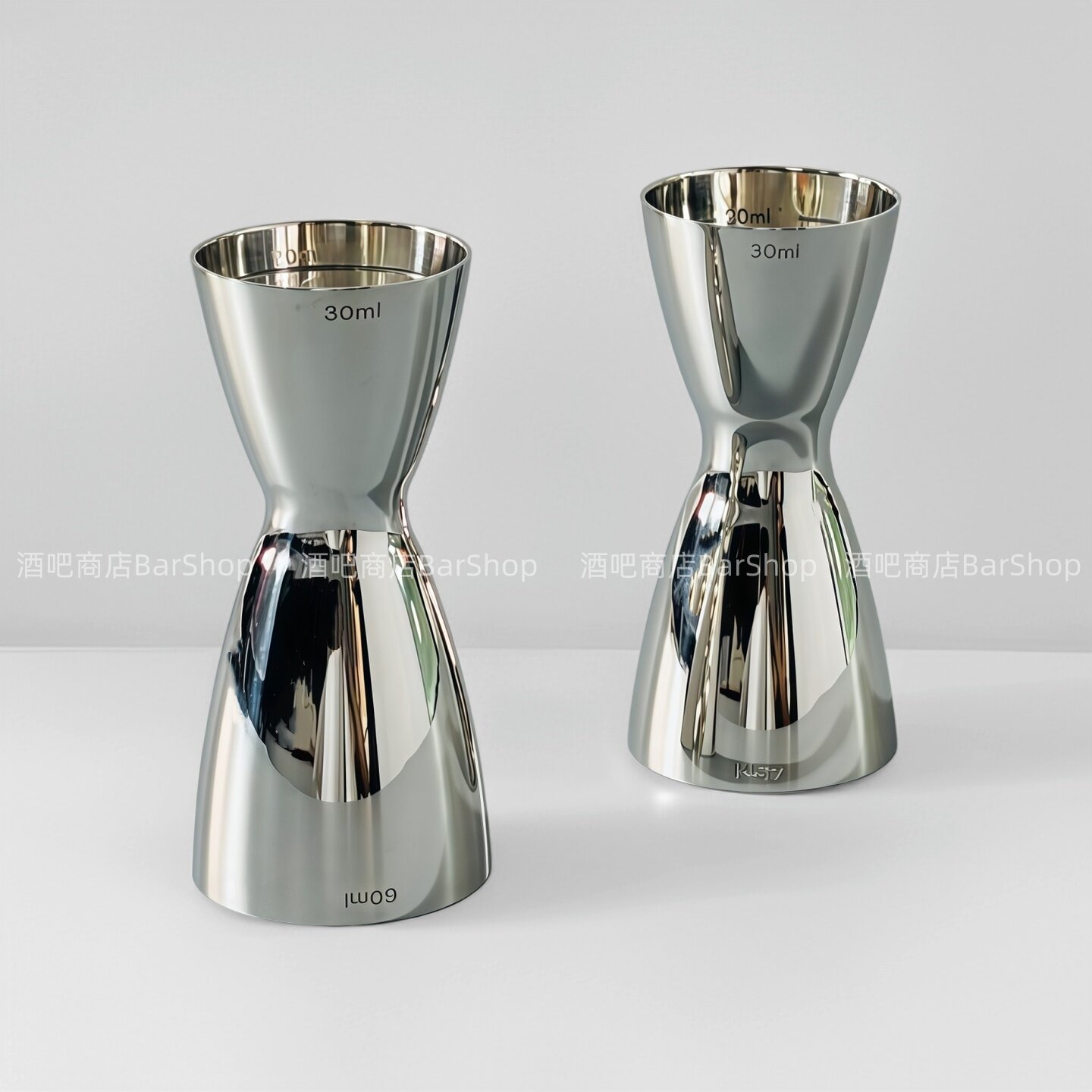 酒吧商店出口版盎司器镜面内外精抛光量杯调酒器调酒量杯内外抛光