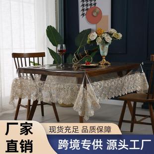 PVC免洗桌布源头工厂防水防油高级感家用茶几餐桌耐磨防滑PVC桌布