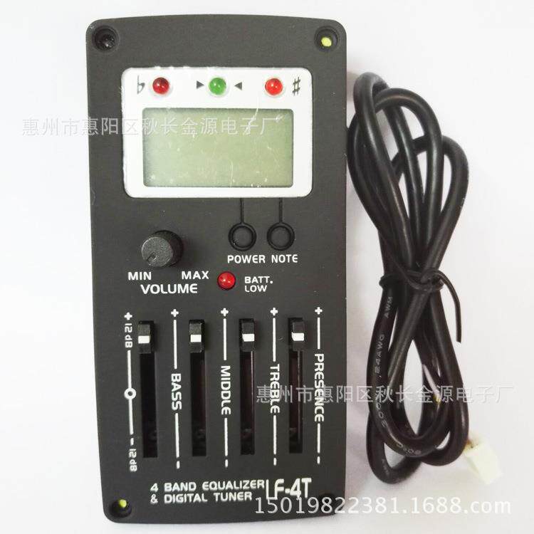 木吉他电箱拾音器F-4T四段民谣带显示频拾音器零售