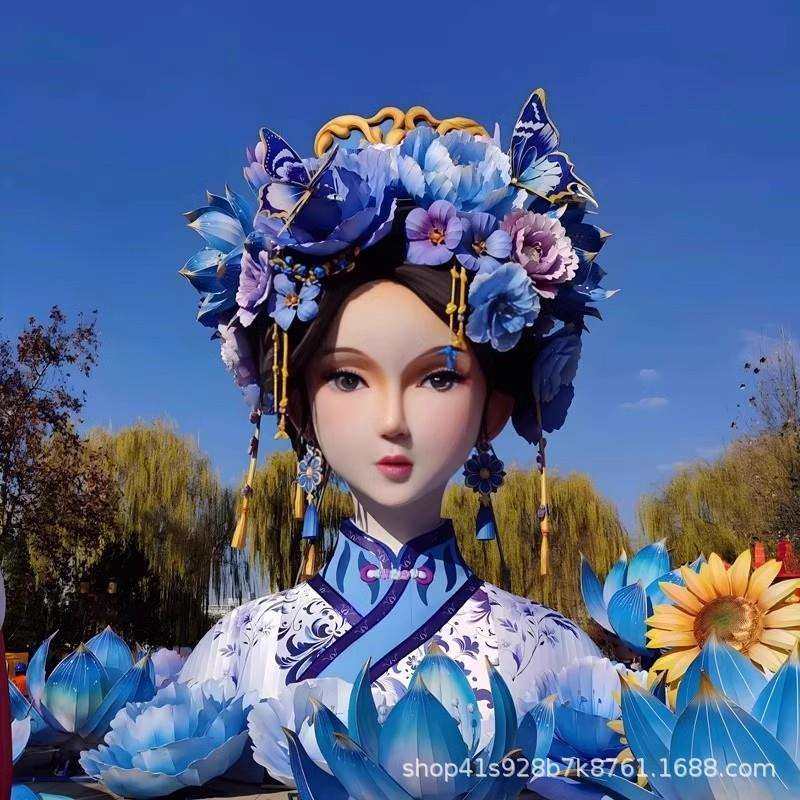 春节花灯彩灯2025中秋户外大型夏雨荷人物景区广场新年场地布置