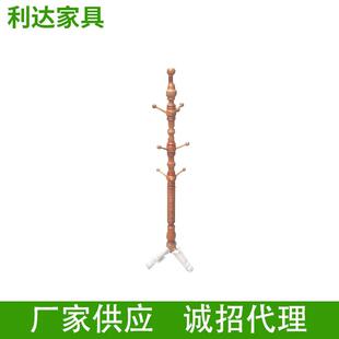 家用简易木质衣帽架白蜡木圆柱形办公室挂衣架简约时尚卧室挂包架