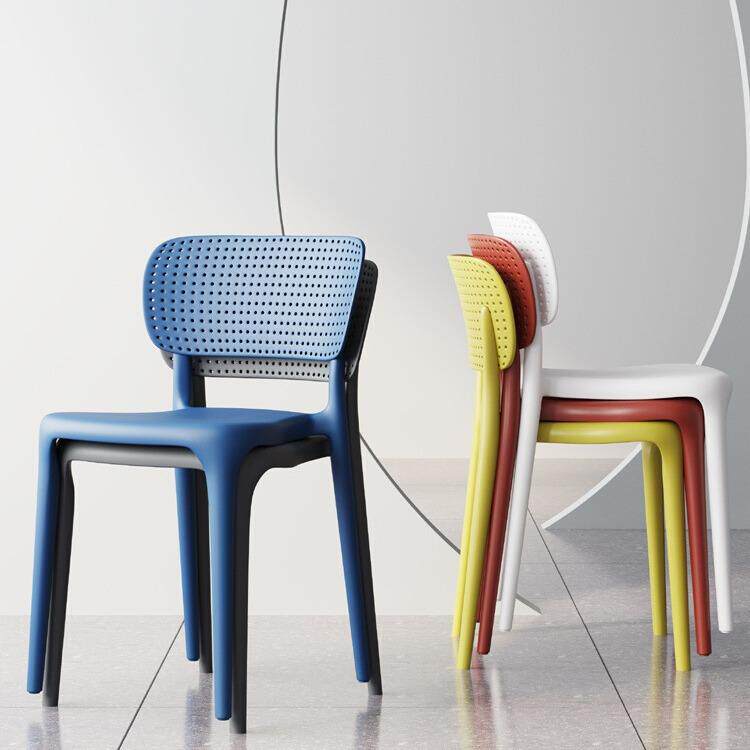 AL塑料椅子靠背可叠放餐桌椅加厚胶凳子书桌学习久坐小板凳家用餐