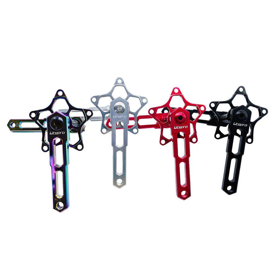 Litepro一体镂空五爪曲柄折叠自行车轻量中空一体镂空曲柄130BCD