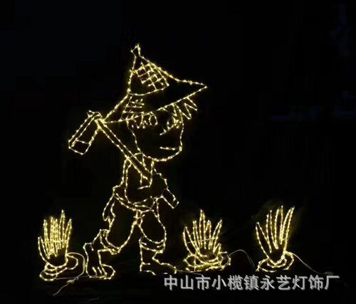 LED工艺灯造型装饰灯节日陈美发光灯具灯光节图案灯农夫平面灯
