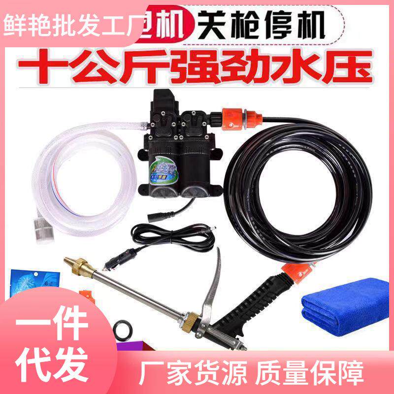 12v洗车水泵车载洗车机220v高压水枪家用便携式洗车器刷车神器抢