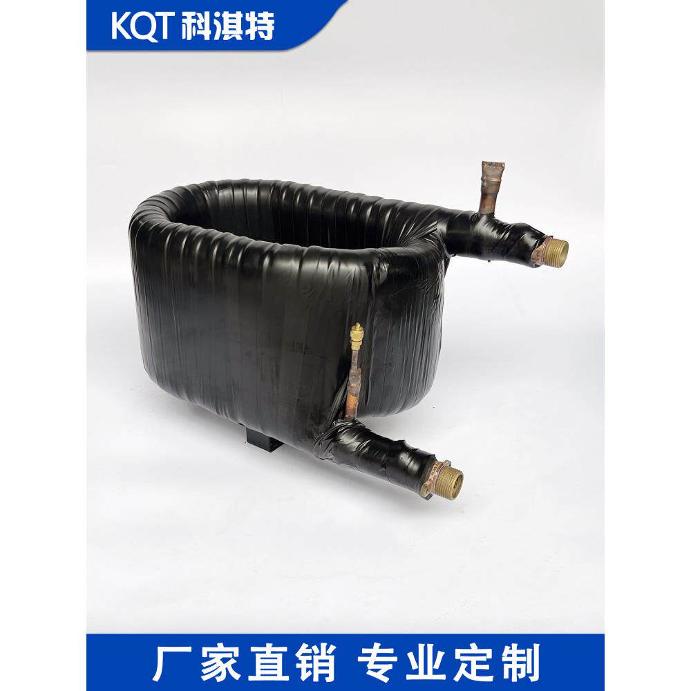 5P空气能套管换热器同轴盘管热泵换热器空调蒸发器冷凝器维修