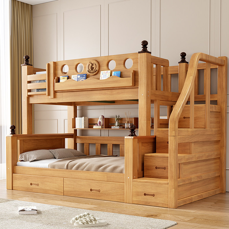 上下铺双层床小户型儿童高低床实木加粗加厚成人上下两层子母床,住宅家具,高低/子母床,淘宝优惠券,粉丝福利购,淘宝优惠卷