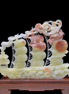 玉顺帆船饰品招财客厅入口酒柜装饰工艺品公司乔迁开幕礼品