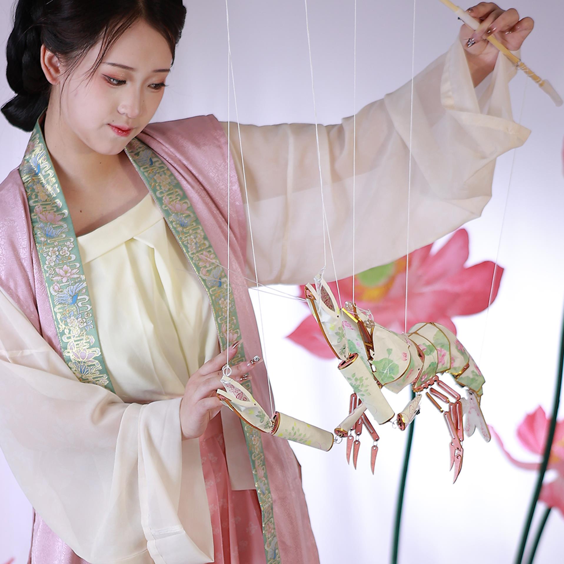 一念守仙 虾灯笼中秋节手工DIY材料包花灯木质古风中式国潮