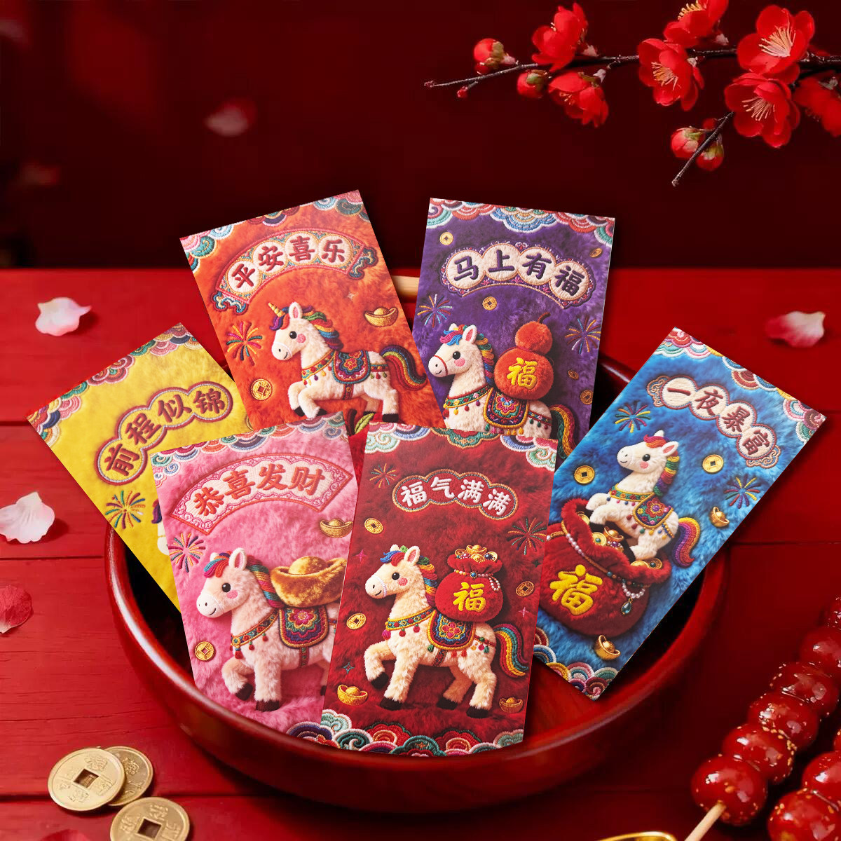 2026过年红包袋个性马年