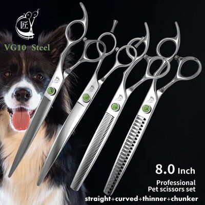 Crane 8 Inch Professional Pet Scissors Set Dog Grooming Scis