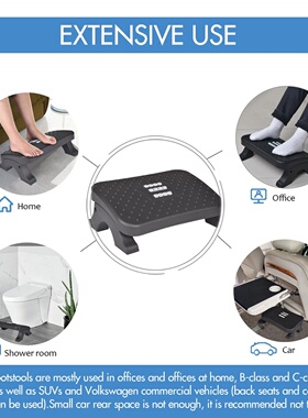 Under Desk Footrest Ergonomic Foot Stool with Massage Rolle