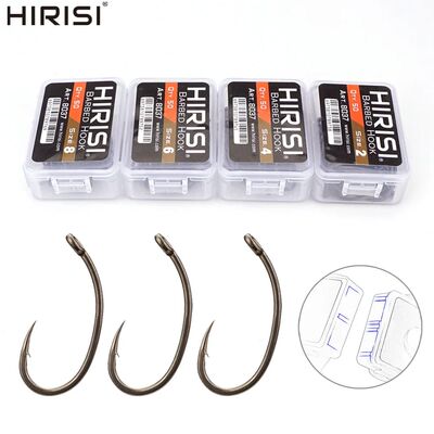 Hirisi 50Pcs High Carbon Stainless Steel Micro Barbed Fish H