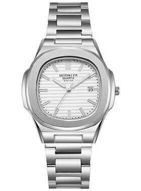 2024 Luxury Fashion Casual Men Watches Big Dial Silver Stain