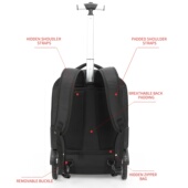 inch Travel Rolling Backpack Wheels Luggage With Suitcas