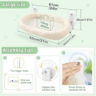 Winter Cat Hammock Window Habitat Cat Sunbathing Glass Hang