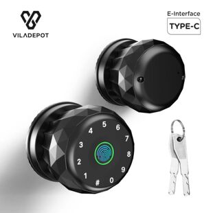 Viladepot Smart Lock Fingerprint Door Lock TYPE-C Interface