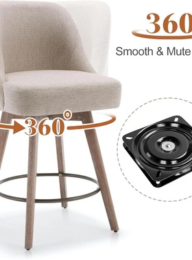 Counter Height Bar Stools Set of 4, Modern Mid-Century Swiv