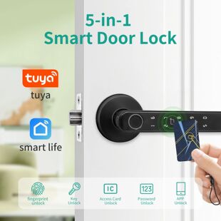 Tuya 5-in-1 Door Lock Smart Home Products Fingerprint Locks\