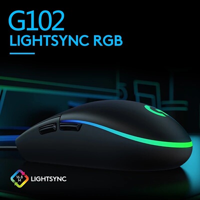 Logitech (G) G102 Gaming Mouse RGB Mouse Lightweight Design