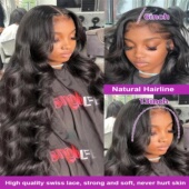 Black Density Wave Front 13x6 Body Wet 200 Lace Wig And