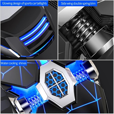 Wired Silent Gaming Mouse 3200DPI LED Backlit USB Optical E