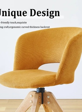 Mid Century Modern Swivel Accent Chair with Solid Wood Legs