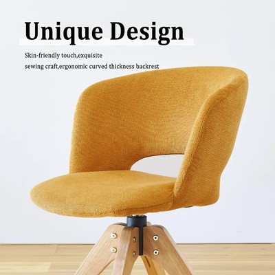 Mid Century Modern Swivel Accent Chair with Solid Wood Legs