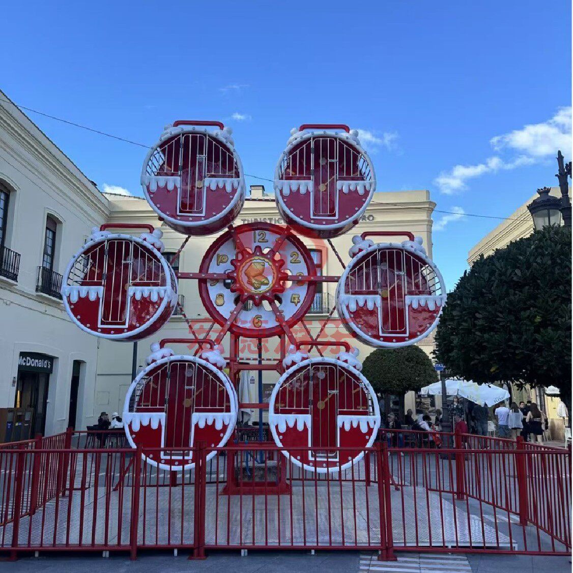 户外游乐场设备观览车景区迷你摩天轮户外大型游乐设备钟表观览车