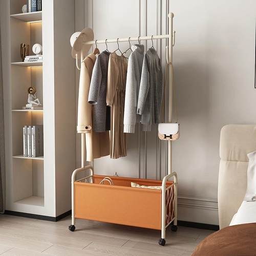 轻奢落地挂衣架衣架移动简易家用卧室客厅立式收纳衣服衣帽架