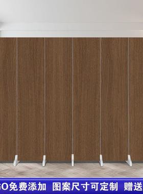 木纹屏风隔断现代简约石纹纯色白色办公室客厅卧室进门遮挡