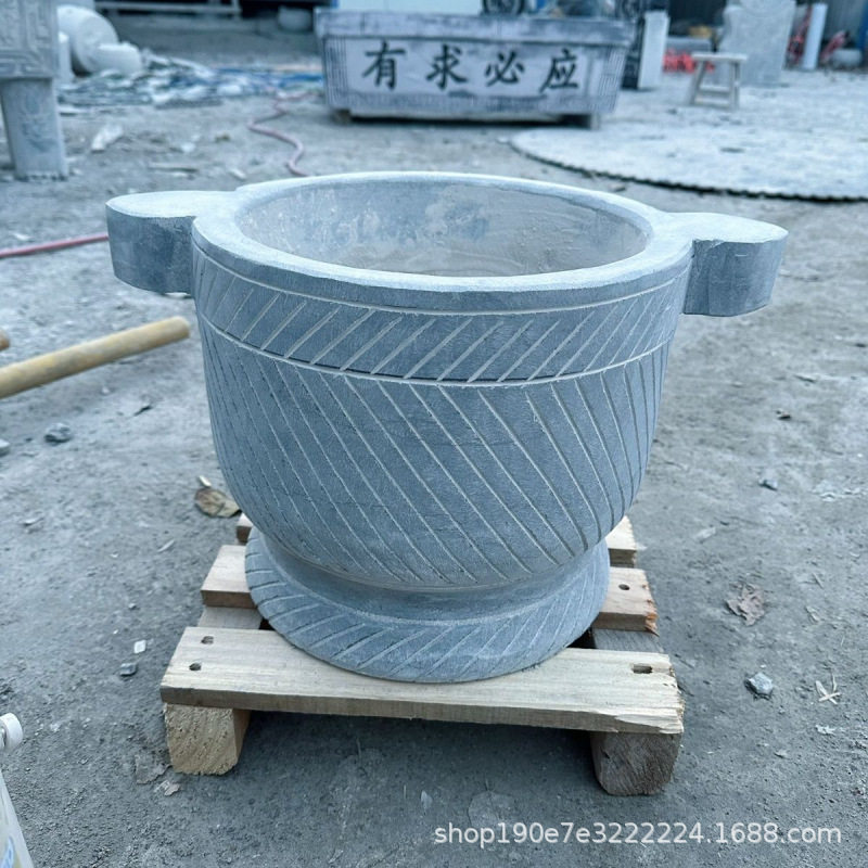 新款石臼糍粑家用石窝年糕子大号特大号青石原石墩窑子老式石臼