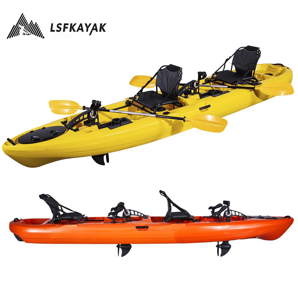 滚塑皮划艇塑料硬艇双人脚踏船脚踏艇脚踩动力皮划艇户外路亚艇