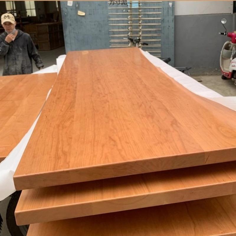 实木松木榆木飘窗吧台置物架桌面板书架电脑桌隔板办公桌子供应链