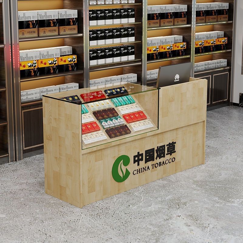 超市便利店收银一体香烟展示柜