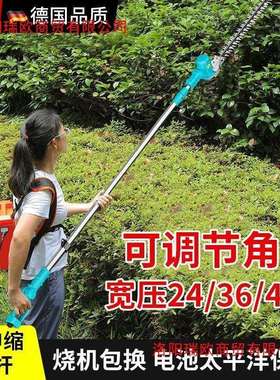 电动高枝修剪机充电式园林绿化苗木高空修枝剪高杆绿篱机可伸缩
