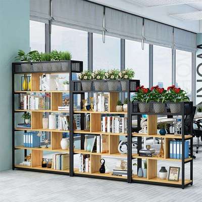 办公室隔断架子网红装饰屏风落地书架工业风置物架花槽花架矮隔L&