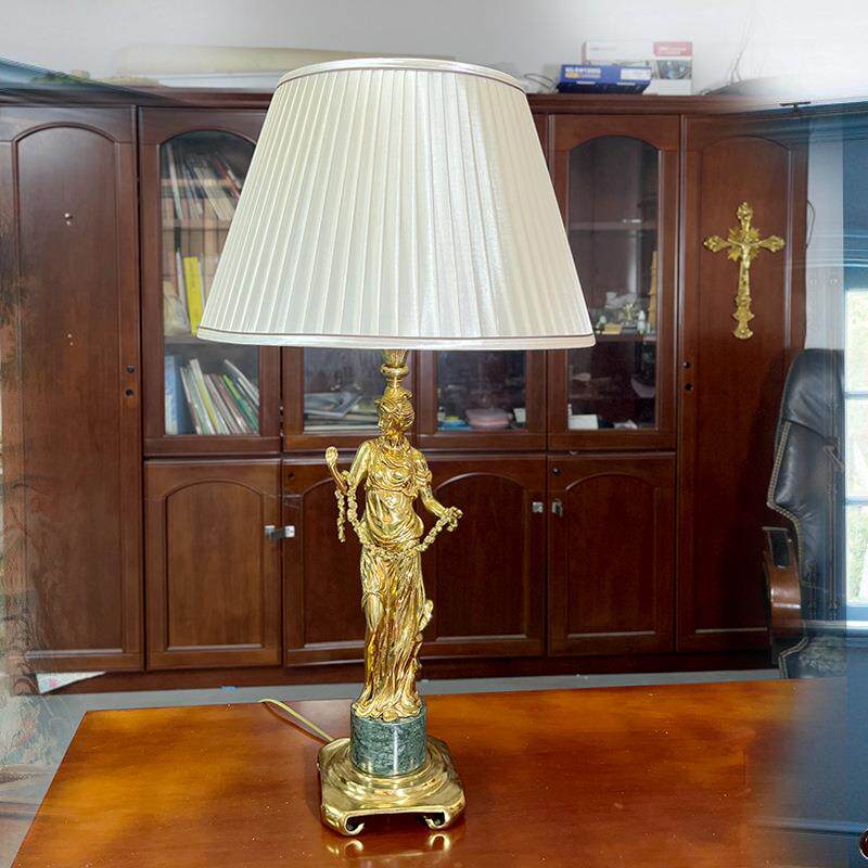 创意欧式西洋天使全铜法式艺术客厅卧室书房台灯豪华别墅立式灯具