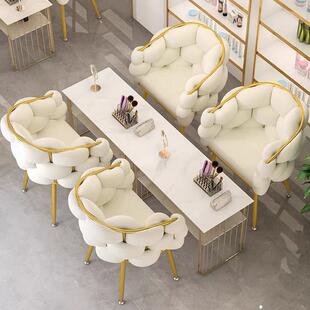 美甲椅顾客专用靠背椅子卧室化妆椅梳妆凳子网红沙发椅美甲店现代