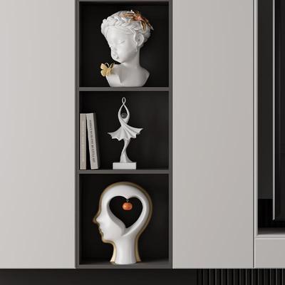 轻奢高档电视柜壁龛摆件现代简约家里客厅酒柜办公室柜艺术装饰品
