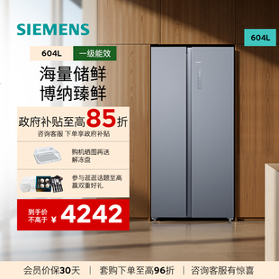 西门子【重磅新品】博纳臻鲜604L双开门大容量一级家用冰箱 161C