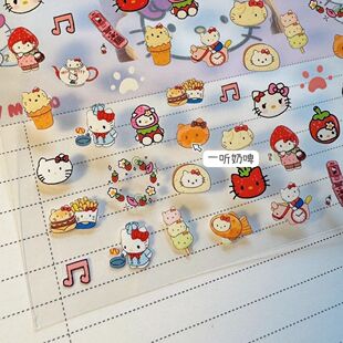 网红日系美甲hellokitty凯蒂猫KT美甲贴纸定制ccd相机手机平板贴