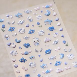 2025新款果冻HelloKitty美甲贴纸ins卡通可爱凯蒂猫指甲手机饰品