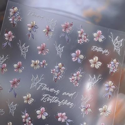 春日仙气蝴蝶繁花似锦果冻美甲贴